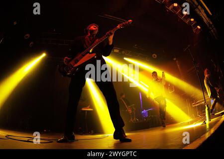 BARCELONA - FEB 29: Nothing But Thieves (hard rock band from Englang) perform on stage at Razzmatazz on February 29, 2024 in Barcelona, Spain. Stock Photo