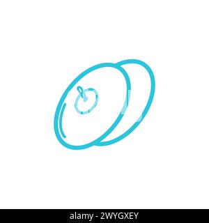 Cymbal icon. Isolated on white background. From blue icon set Stock Vector