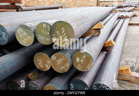 Steel bars, Iron Industry, Gipuzkoa, Basque Country, Spain. Stock Photo