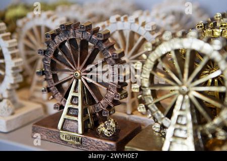 Riesenrad (giant ferris wheel) souvenirs, the Prater, Vienna. Austria. Stock Photo