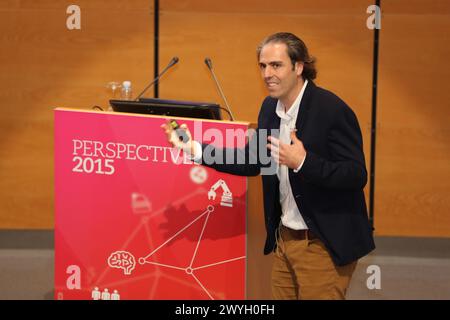 Dr. Ander Ramos, a researcher at TECNALIA, Perspectives 2015. San Sebastian Technology Park. Donostia San Sebastian. Gipuzkoa. Basque Country. Spain. Stock Photo