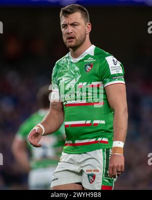 Dublin, Ireland. 07th Apr, 2024. Handre Pollard of Leicester during the Investec Champions Cup, Round of 16 match between Leinster Rugby and Leicester Tigers at Aviva Stadium in Dublin, Ireland on April 6, 2024 (Photo by Andrew SURMA/ Credit: Sipa USA/Alamy Live News Stock Photo