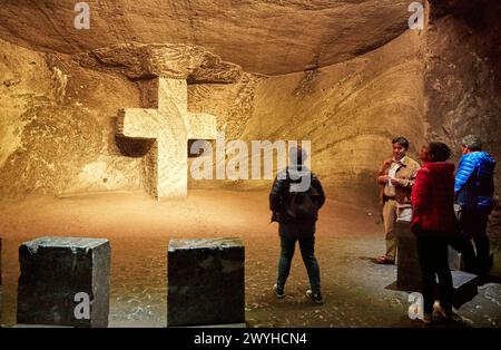 Salt Cathedral of Zipaquira, Cundinamarca, Savannah of Bogota, Colombia, South America. Stock Photo