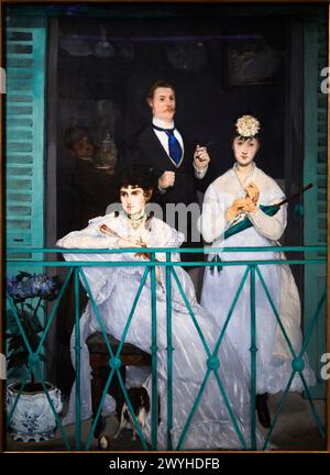 'Le Balcon', 1868-1869, Édouard Manet, Musée d'Orsay, Paris, France, Europe. Stock Photo