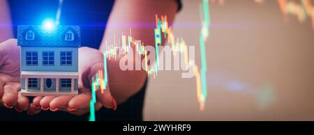 Technical analysis on the monitor of a computer. Fundamental and technical analysis concept. Stock Photo