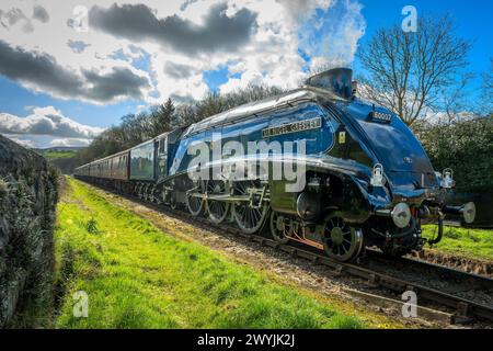 LNER Class A4 Pacific train, 60007 Sir Nigel Gresley at Nene Valley ...