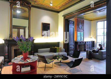 Belgium, Flanders, Antwerp, historic district, Hôtel Julien, lounge Stock Photo