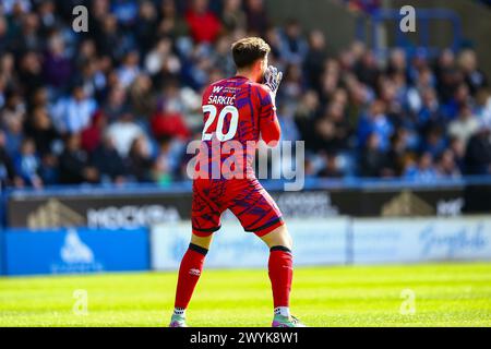 John Smith's Stadium, Huddersfield, England - 6th April 2024 Matija Sarkic Goalkeeper of Millwall - during the game Huddersfield v Millwall, Sky Bet Championship,  2023/24, John Smith's Stadium, Huddersfield, England - 6th April 2024 Credit: Arthur Haigh/WhiteRosePhotos/Alamy Live News Stock Photo