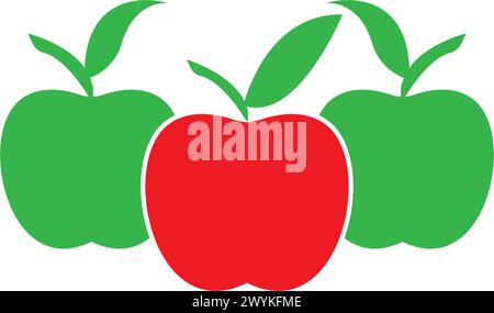 Apple logo template vector illustration design Stock Vector