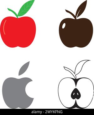 Apple logo template vector illustration design Stock Vector