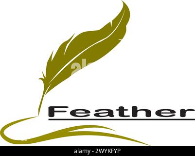 feather icon vector logo illustration design   template Stock Vector