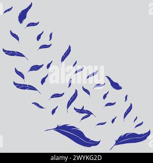 feather icon vector logo illustration design   template Stock Vector