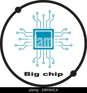 chip processor vector icon illustration design Stock Vector