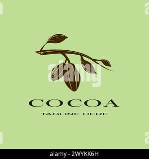 Cacao, cocoa logo vector icon illustration design Stock Vector