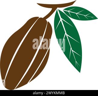 Cacao, cocoa logo vector icon illustration design Stock Vector