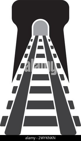 railroad logo vector icon design illustration Stock Vector