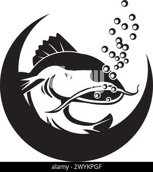 Catfish logo template vector icon illustration design Stock Vector