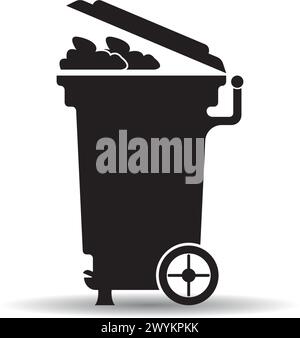 Trash bin logo icon vector template design Stock Vector
