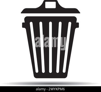 Trash bin logo icon vector template design Stock Vector