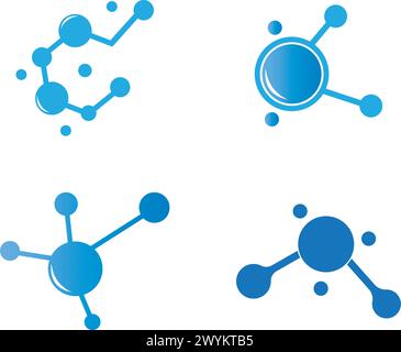molecule logo vector illustration design template. Stock Vector