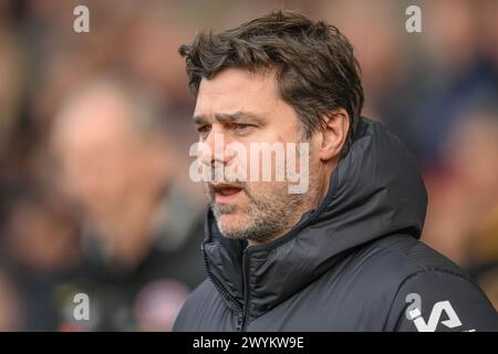 Sheffield, UK. 07th Apr, 2024. Mauricio Pochettino manager of Chelsea during the Premier League match Sheffield United vs Chelsea at Bramall Lane, Sheffield, United Kingdom, 7th April 2024 (Photo by Craig Thomas/News Images) in Sheffield, United Kingdom on 4/7/2024. (Photo by Craig Thomas/News Images/Sipa USA) Credit: Sipa USA/Alamy Live News Stock Photo