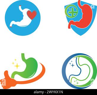 stomach care icon designs concept vector illustration design Stock Vector