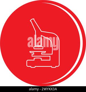 Microscope icon vector, logo design illustration and Medical. Stock Vector