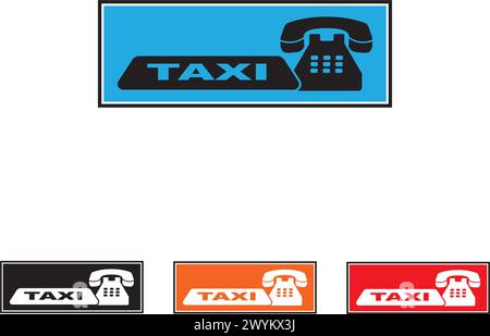 Taxi icon logo, vector design illustration Stock Vector