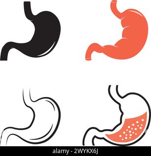 stomach care icon designs concept vector illustration design Stock Vector