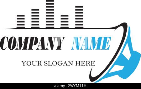 Speaker Logo design. Sound Systems Logo design vector Stock Vector