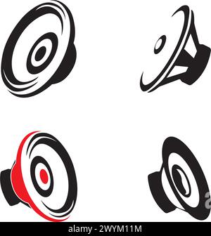 Speaker Logo design. Sound Systems Logo design vector Stock Vector