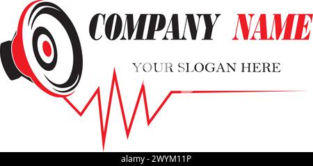 Speaker Logo design. Sound Systems Logo design vector Stock Vector