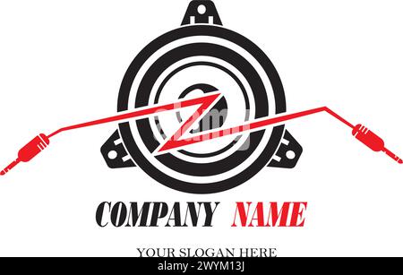 Speaker Logo design. Sound Systems Logo design vector Stock Vector