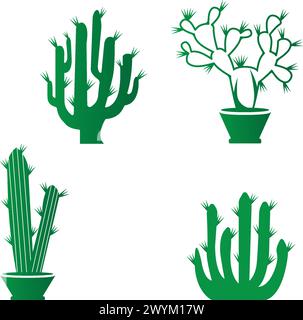 Cactus Logo template vector icon illustration design Stock Vector