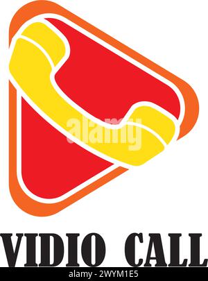 Abstract flat design simple vector ringing phone icon. Telephone symbol isolated on a white background illustration Stock Vector