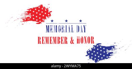 Memorial Day Remember & Honor Stock Vector