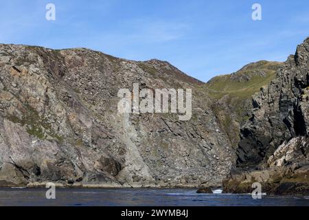 Hidden view Slieve League County Donegal from offshore Donegal boat trip. Stock Photo