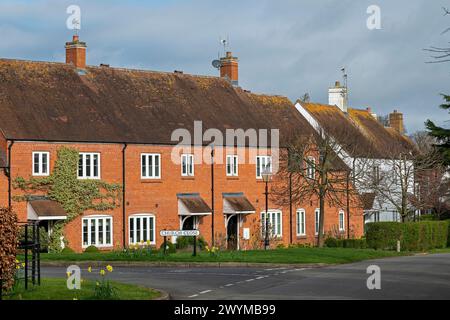 Houses, Church Close, Tiddington, Stratford upon Avon, England, Great Britain Stock Photo