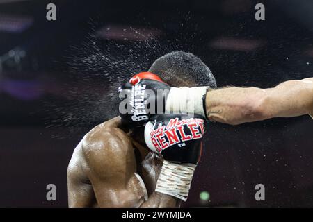 Falkensee, Germany. 06th Apr, 2024. Boxing: Welterweight, Gonzales ...