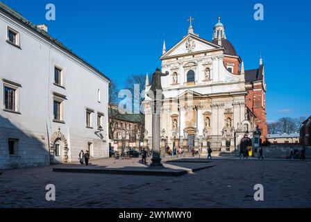 Krakow, Lesser Poland, March 19, 2024 - The Maria Magdalena square and church Stock Photo