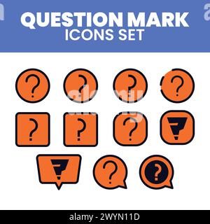 Question Mark Icons Set Vector Question Mark Illustration Curiosity Question Sign Vector Why Stock Vector