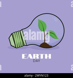 Happy Earth Day Card Vector Illustration Earth Day Poster Vector Concept April 22 Save Earth Vector Global Warming Stock Vector
