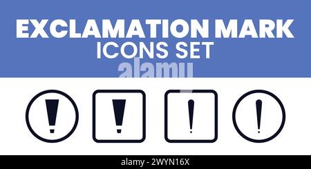 Exclamation Mark Icons Set Vector Exclamation Mark Icons Warning Sign Illustration icons Set Stock Vector
