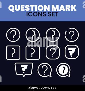 Question Mark Icons Set Vector Question Mark Illustration Curiosity Question Sign Vector Why Stock Vector