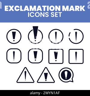 Exclamation Mark Icons Set Vector Exclamation Mark Icons Warning Sign Illustration icons Set Stock Vector
