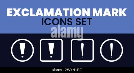 Exclamation Mark Icons Set Vector Exclamation Mark Icons Warning Sign Illustration icons Set Stock Vector