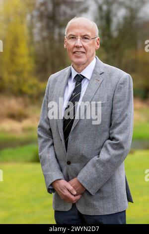 Portrait images taken outdoors of the Camanachd Association President Burton Morrison, elected to the position in 2023. Stock Photo
