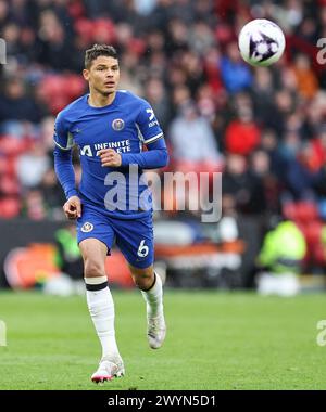 Bramall Lane, Sheffield, UK. 7th Apr, 2024. Premier League Football, Sheffield United versus Chelsea; Chelsea's Thiago Silva Credit: Action Plus Sports/Alamy Live News Stock Photo