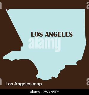 Road map of Los Angeles in California. Contains layered vector with ...