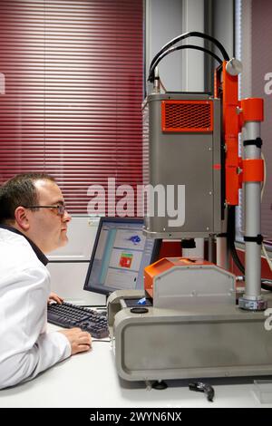 Analysis of hyperspectral imaging data in the infrared range, Tecnalia Research & Innovation Center, Zamudio, Bizkaia, Euskadi, Spain. Stock Photo